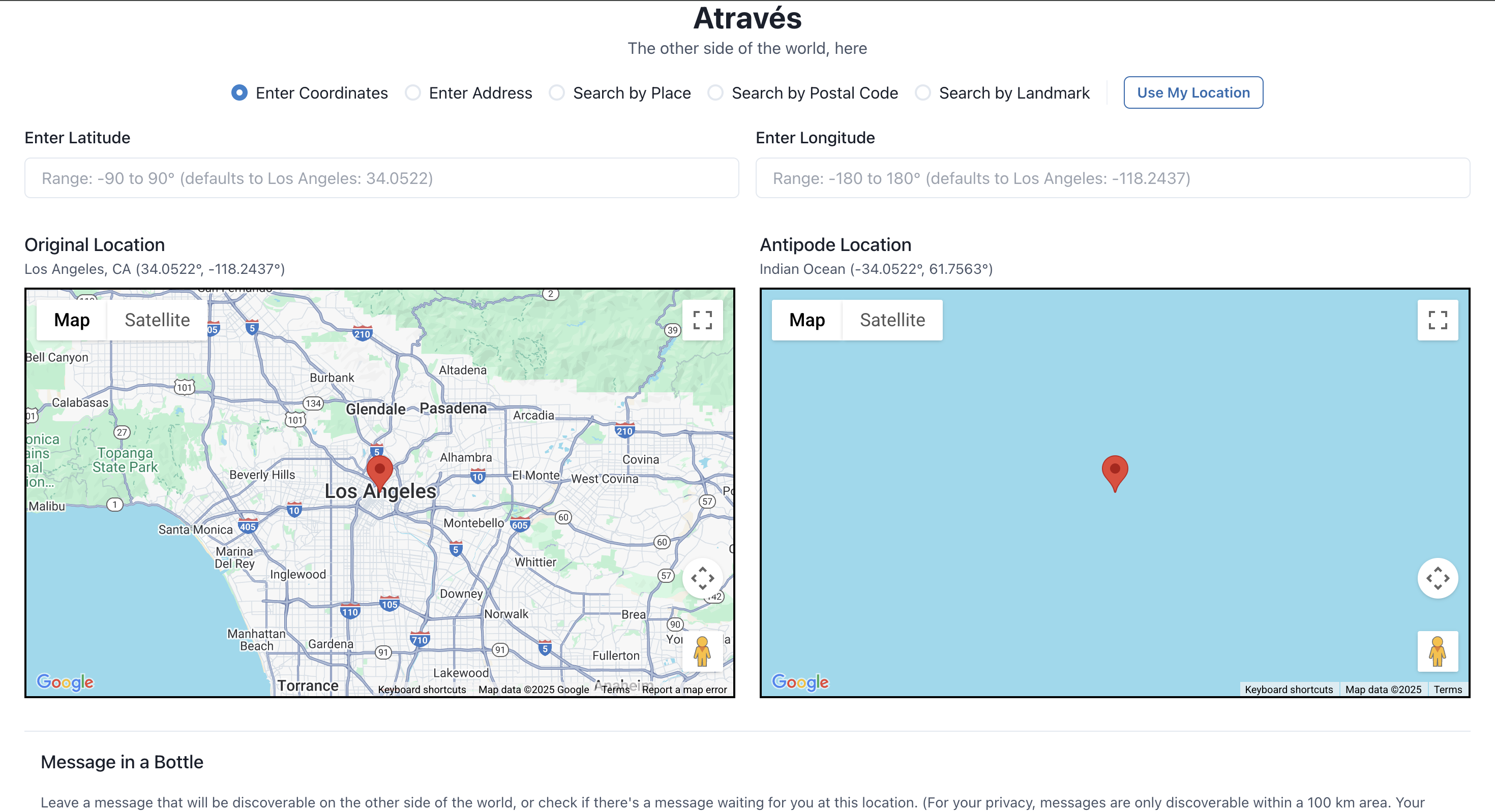 Através